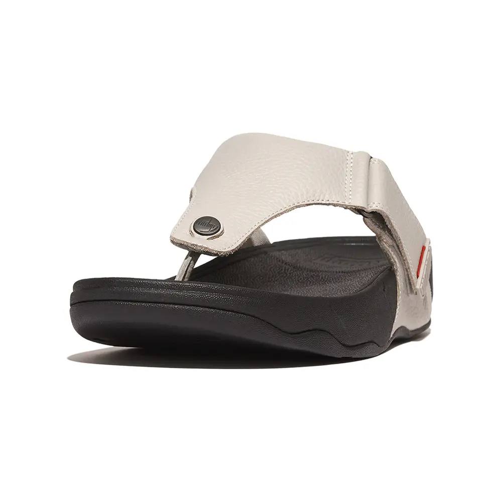 [fitflop]TRAKK 經典可調式皮革夾腳涼鞋-灰色-US12(30.5cm)