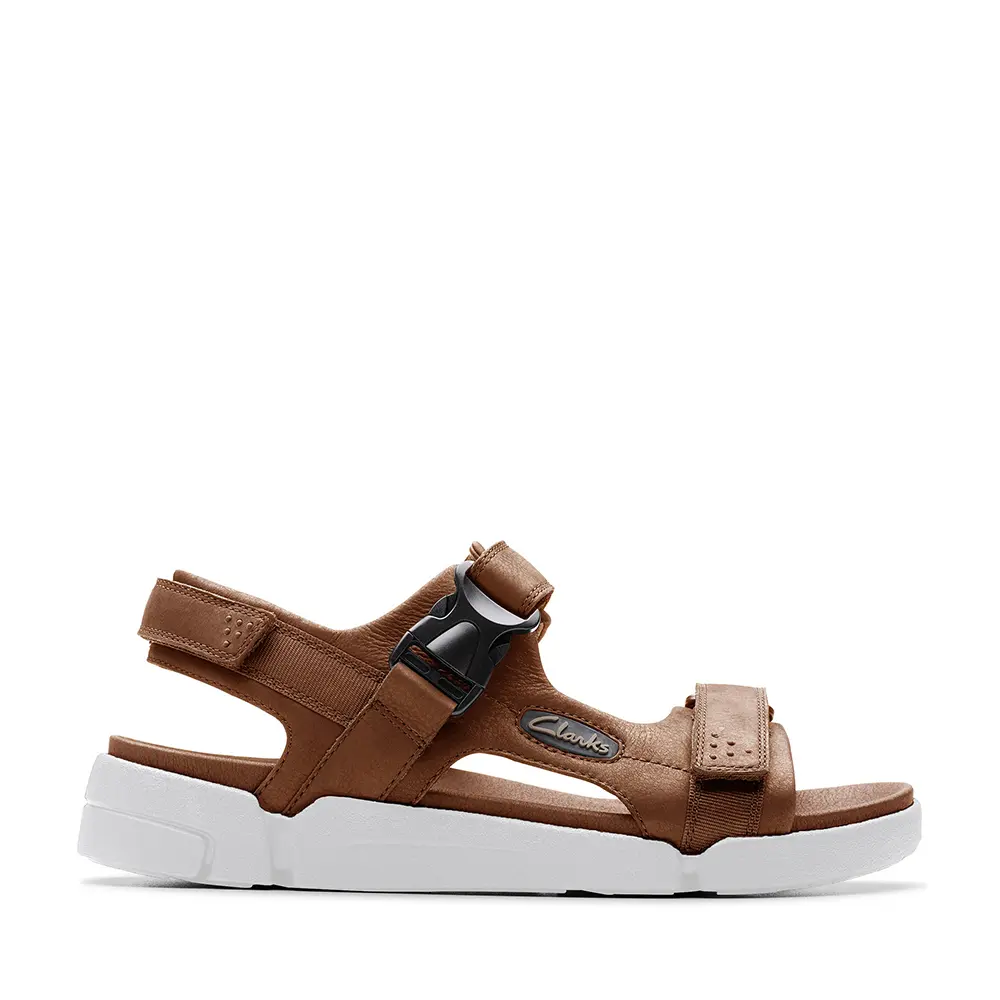 【CLARKS】Trigenic2 Ray 輕量搭扣式魔鬼氈設計涼鞋 (深沙色)-UK 9