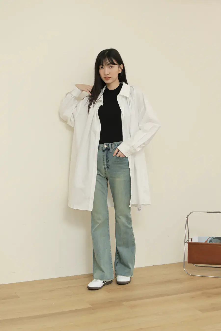 【OH! HER】男友風慵懶寬版襯衫-白色