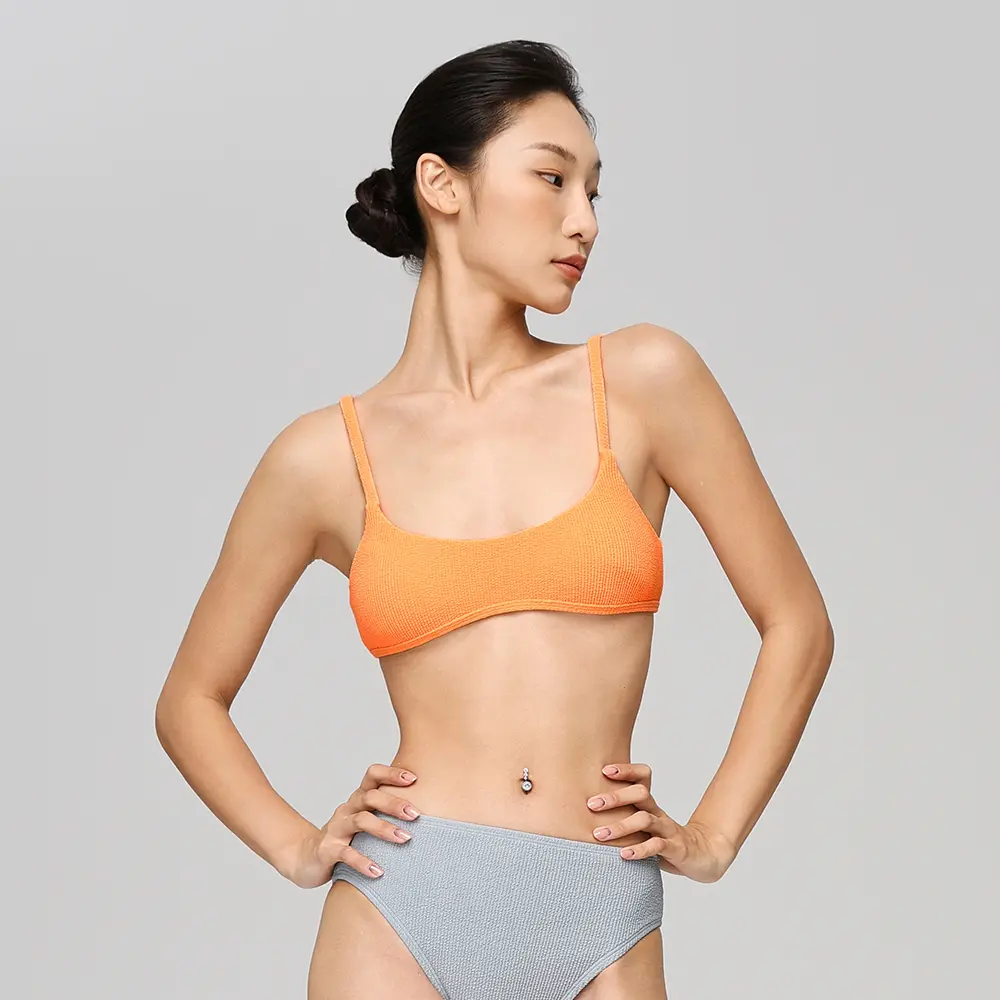 Ocean Dash 小背心泳裝上衣-橘-M