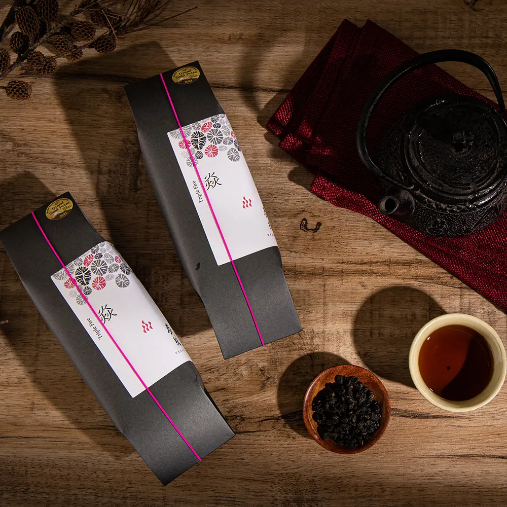 【炭紀 TEAGRAPHY】蒼灰古韻禮盒/台灣烏龍茶-伴手禮--焱(5包*7克)+焱(5包*7克)