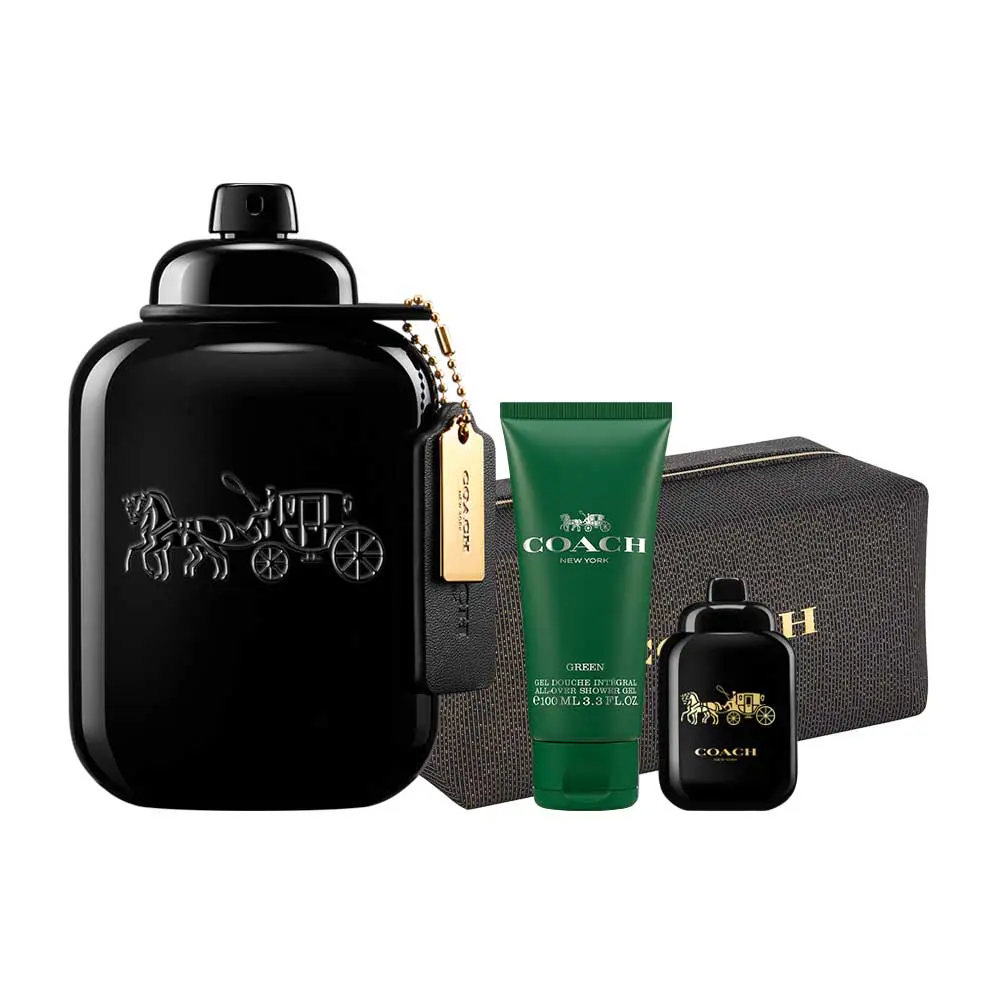 【COACH】時尚曜黑男性淡香精100ml(贈沐浴精+小香+盥洗包)