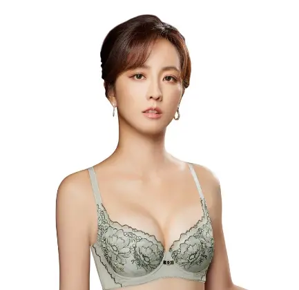 【思薇爾】仲夏玫瑰系列C-G罩軟鋼圈背心型蕾絲刺繡包覆女內衣(綠)-G085