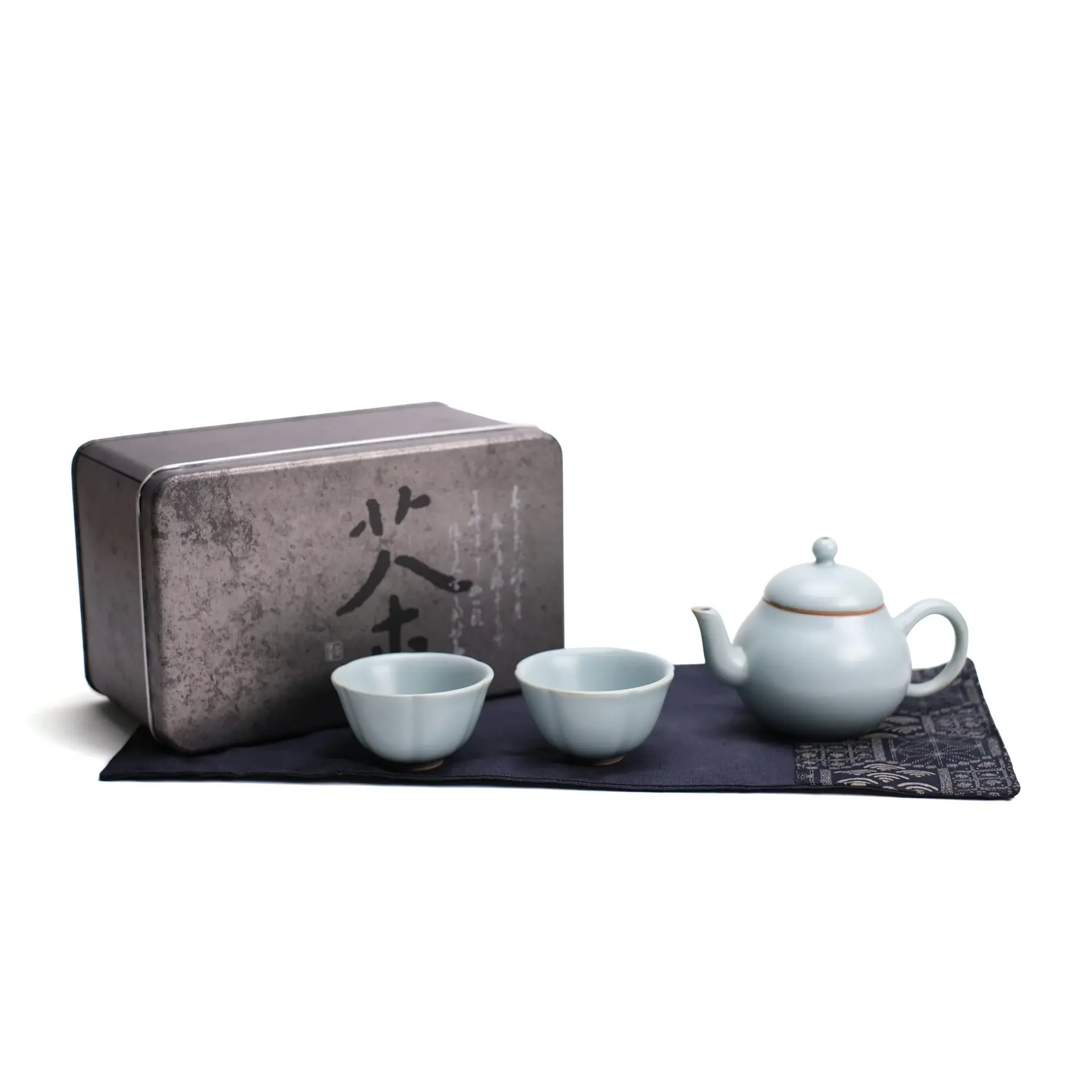 【中港陶作坊】茶旅行 茶便當III 小梨型壺杯組-粉青
