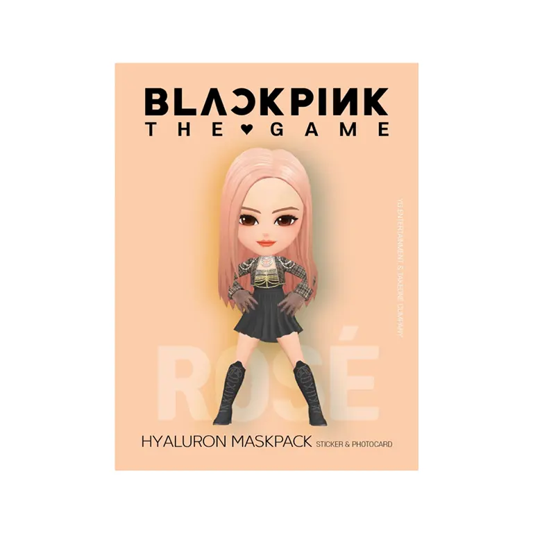 BLACKPINK THE GAME MASKPACK 玻尿酸保濕面膜(23ml&times;7片+貼紙(隨機)+小卡(隨機))