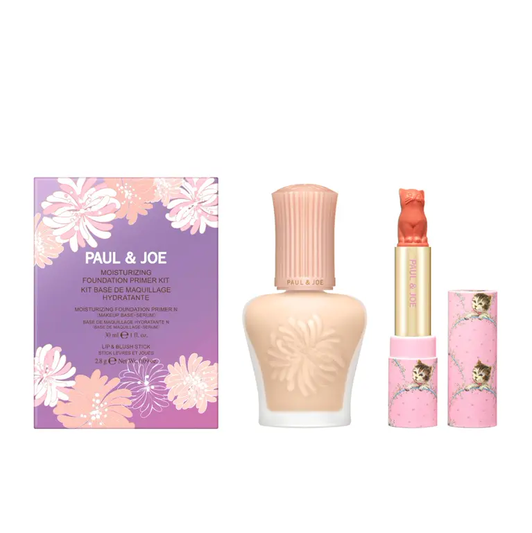 PAUL&JOE 糖瓷恆潤隔離貓咪唇頰彩組-01