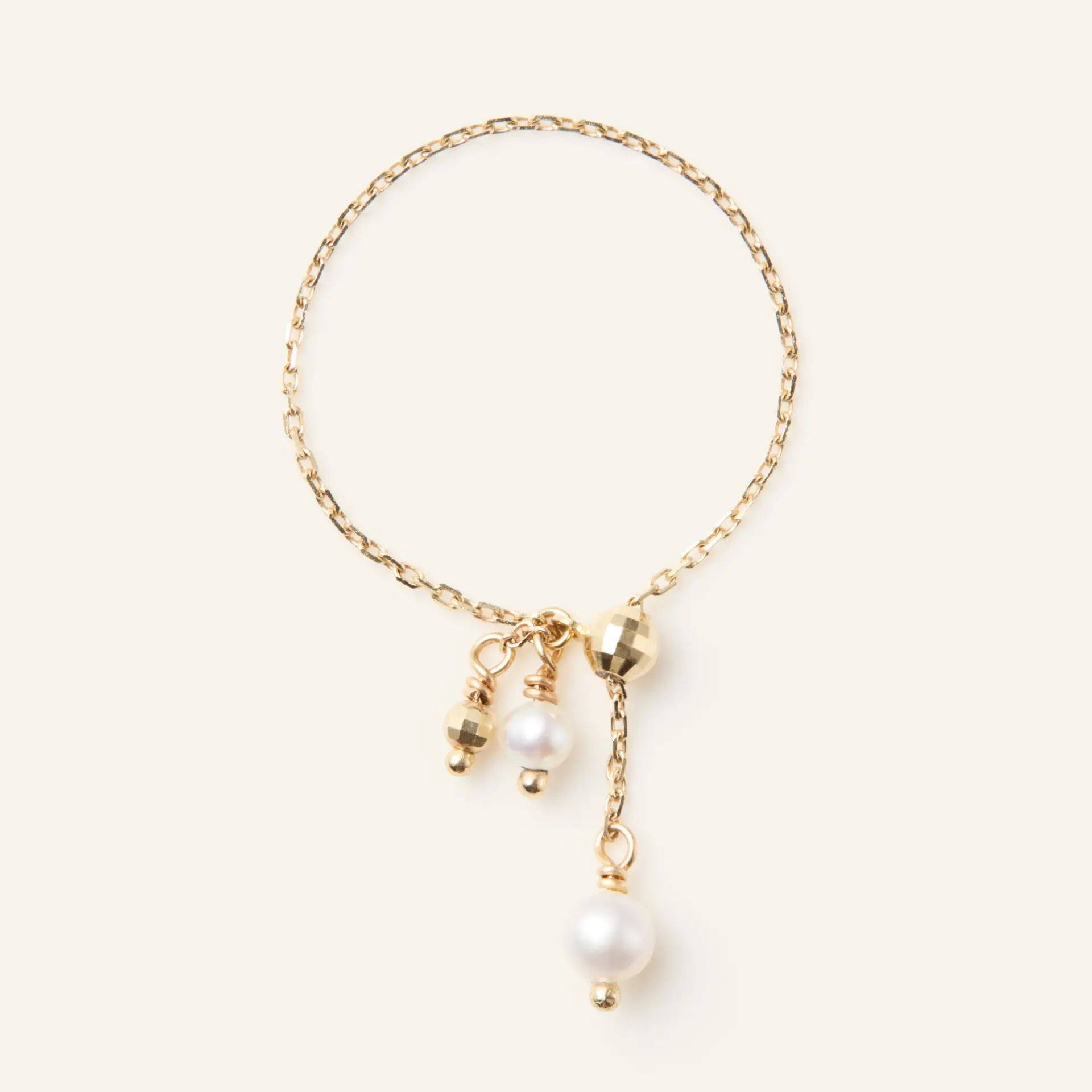 *【va】《Fair限定品》 垂墜珍珠鍊戒