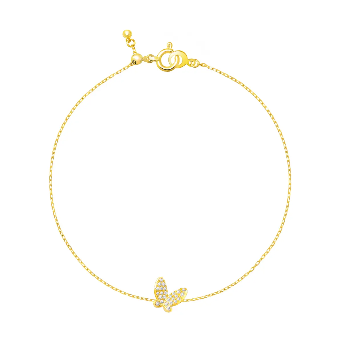 DT【AHKAH】papillon brillant pav&eacute; 手鏈