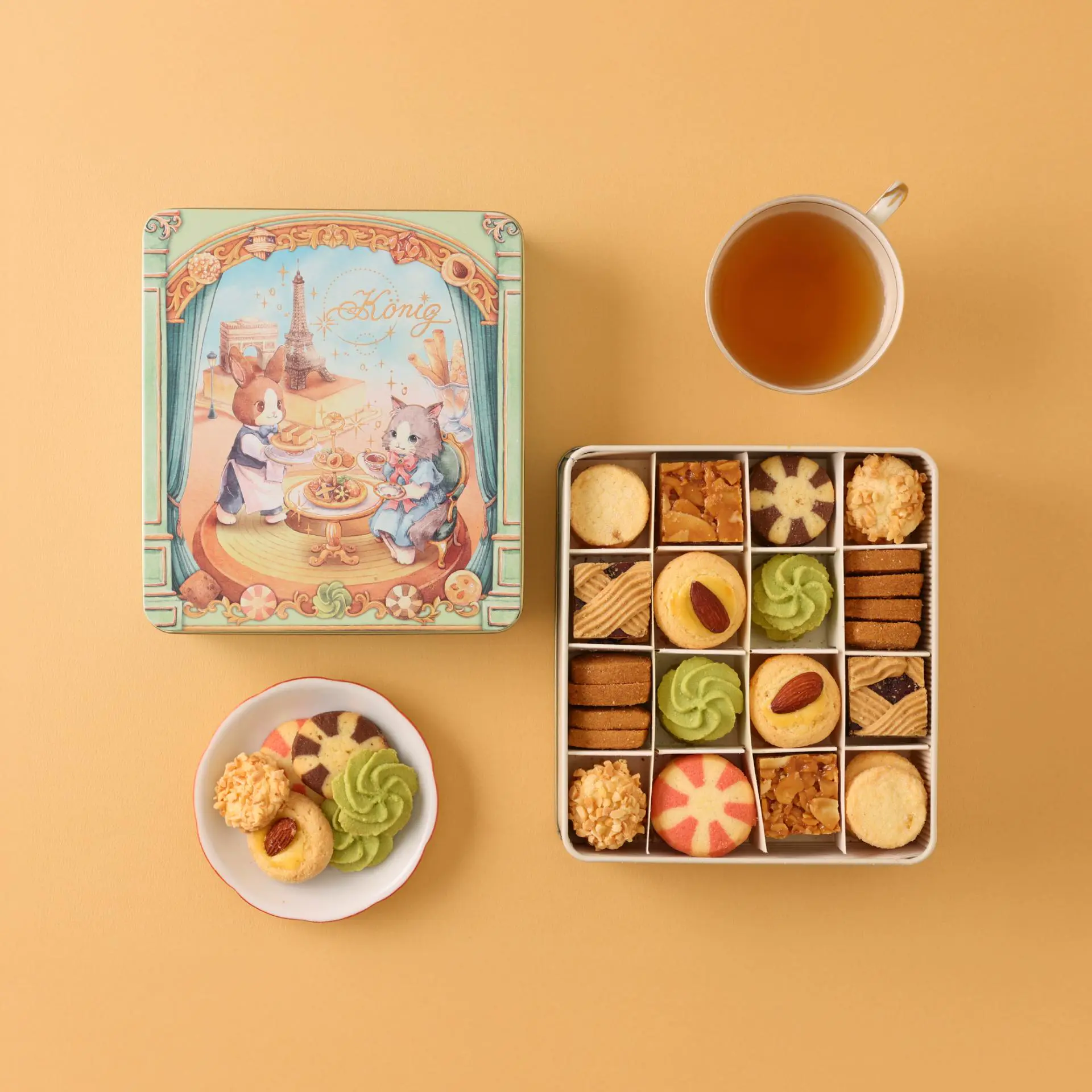 金格KÖNIG Maruco藝術家聯名-午茶小餅鐵盒(童話版)｜新光三越skm
