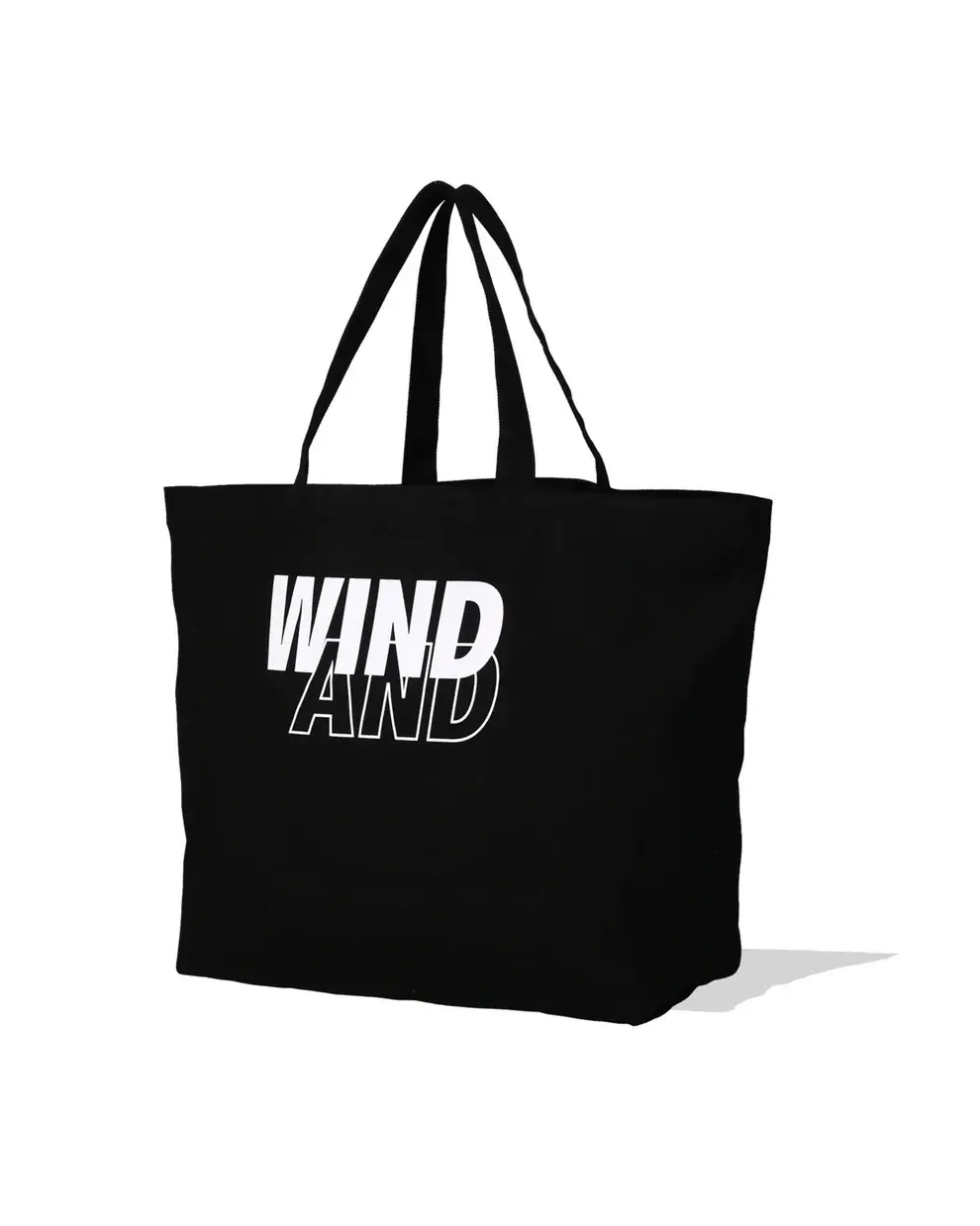 【WIND AND SEA】Canvas Big Tote Bag-BLACK