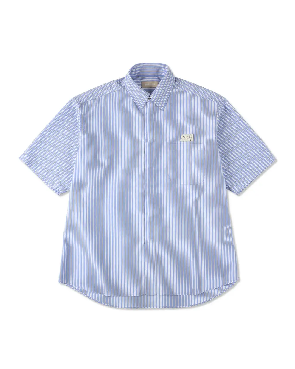 WIND AND SEA Cozy Stripe SS Shirt Blue