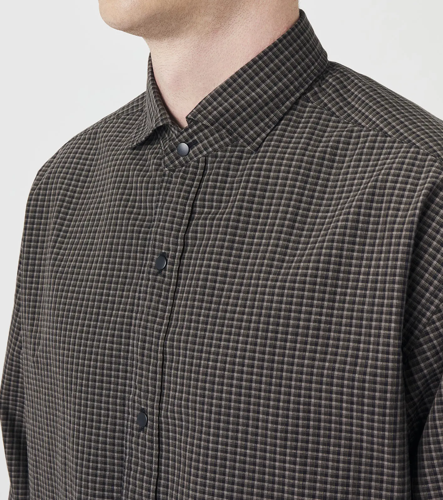 nanamica Micro Plaid Wind Shirt Navy // 格紋防風襯衫（海軍藍）